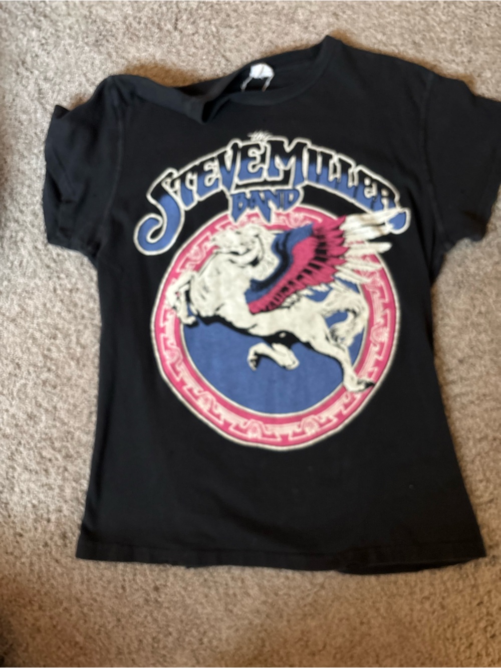 Women’s  Black Graphic Tee Steve Miller